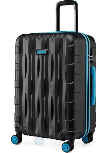 Büyük Boy Valiz 4x2 Teker Siyah 1167