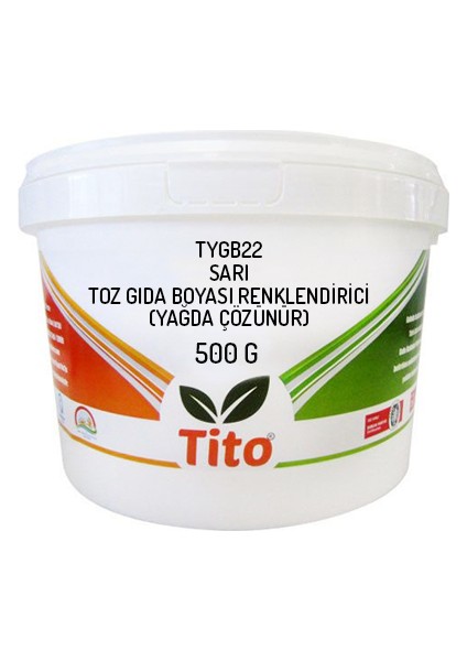 Sarı Gıda Renklendiricisi Toz Yağda Çözünür 500 gr