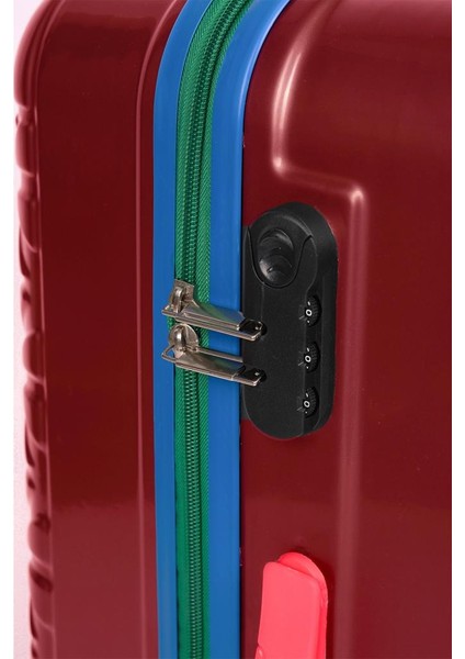 Orta Boy %100 Polikarbon Valiz 4x2 Teker Bordo 1089 fırsatları