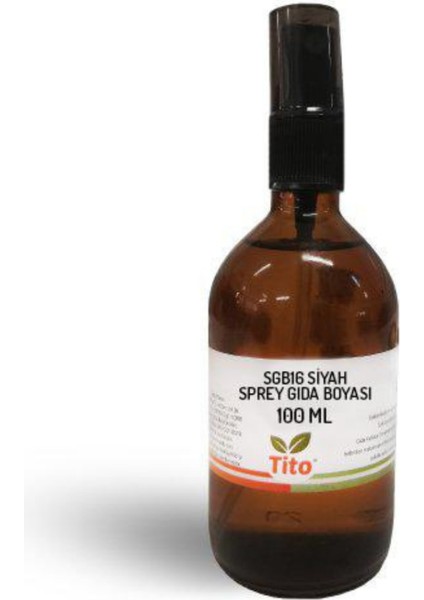 Siyah Sprey Gıda Renklendiricisi Sıvı Suda Çözünür 100 ml