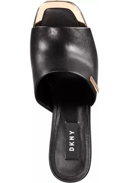 Siyah Kadın Deri Terlik Bronx modelleri