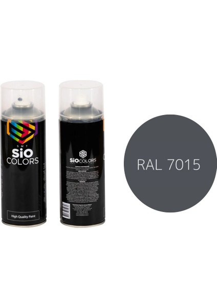 (Metal-Ahşap-Plastik) Premium Akrilik-Endüstriyel RAL-9005 Siyah Sprey Boya 400 ml