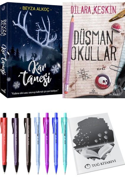 Kar Tanesi - Düşman Okullar 1 + Kalem + Not Defteri
