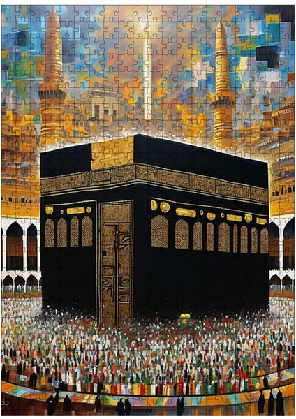 Ahşap Mdf Puzzle Yapboz Yağlı Boya Kabe Tablosu 500 Parça 50*70 cm