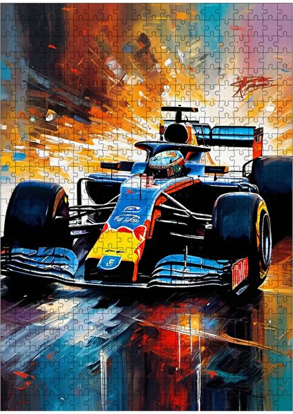 Karizma Tablo Ahşap Mdf Puzzle Yapboz Formula 1 Aracı 500 Parça 50*70 cm