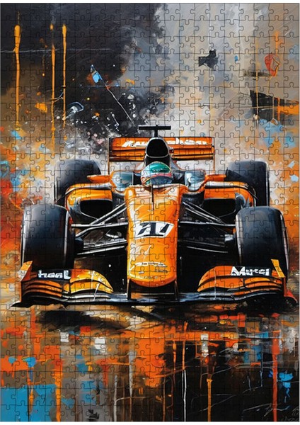 Karizma Tablo Ahşap Mdf Puzzle Yapboz Formula 1 Temalı 500 Parça 50*70 cm