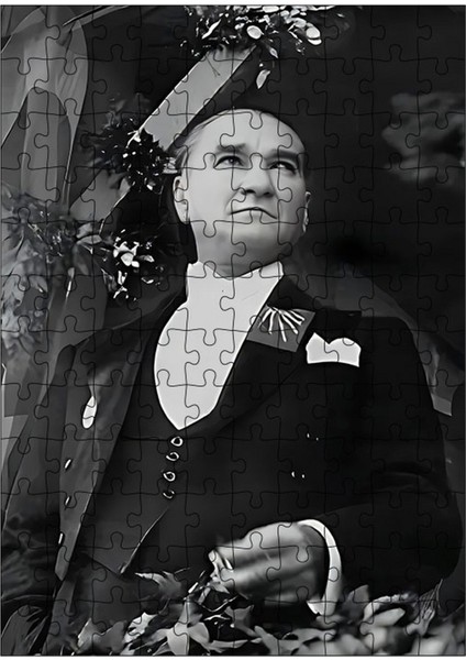 Ahşap Mdf Puzzle Yapboz Mustafa Kemal Atatürk 120 Parça 25*35 cm