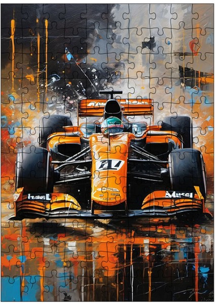 Ahşap Mdf Puzzle Yapboz Formula 1 Temalı 120 Parça 25*35 cm