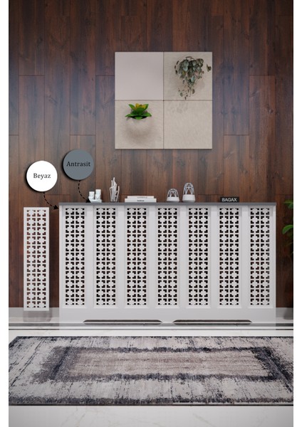 Bgx Modern Petek Onu Dresuar Kaplama 136CM Cok Amacli Dolaplar Ahsap Mobilya Kalorifer Petek Onu