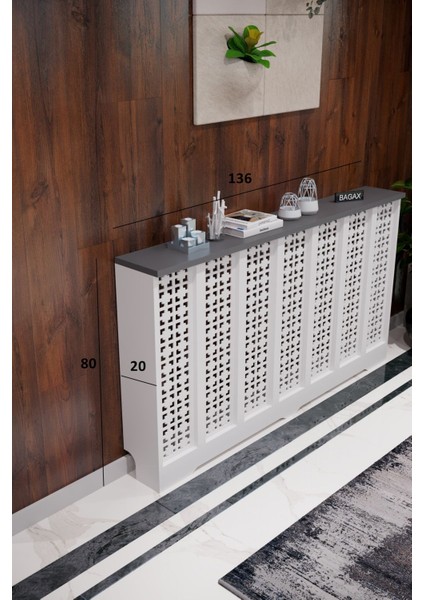 Bgx Modern Petek Onu Dresuar Kaplama 136CM Cok Amacli Dolaplar Ahsap Mobilya Kalorifer Petek Onu