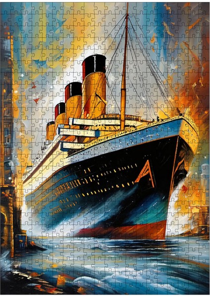 Ahşap Mdf Puzzle Yapboz Titanic Yolcu Gemisi 500 Parça 50*70 cm