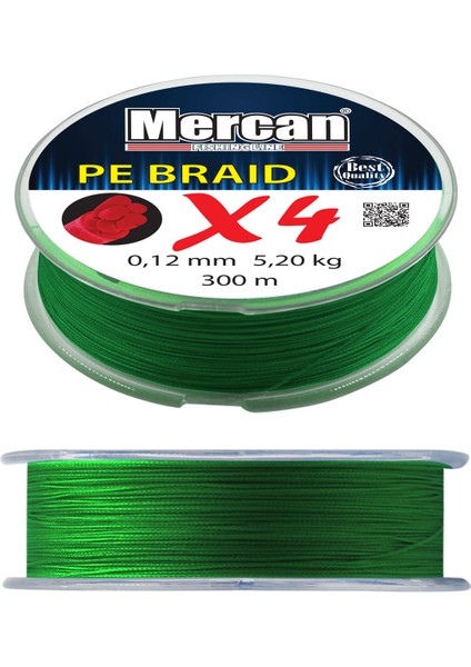 Pe Örgü Premium 4x Ip 300 M Yeşil Misina