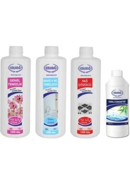 Genel Temizlik + Banyo & Wc Temizleyici + Yağ Çöz + Damla Konsantre