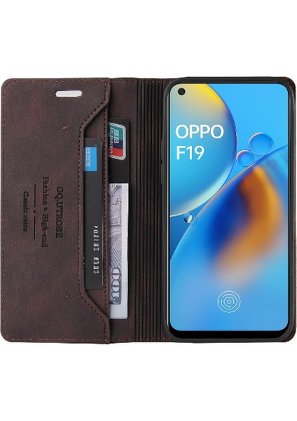 Oppo F19 4G/A74 4g Premium Deri Iki Kart Yuvaları Kickstand Için Kılıf (Yurt Dışından) fırsatları