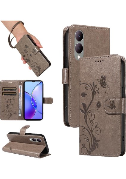 Vivo Y17S 4g Yüksek Kaliteli Deri ve Kart Yuvası Cüzdan Telefonu Için Kılıf (Yurt Dışından)
