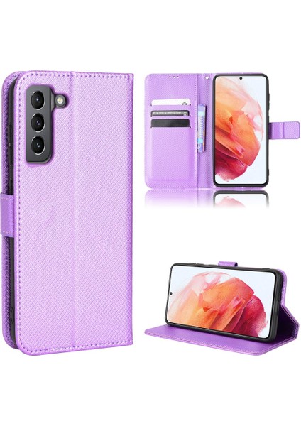Samsung Galaxy S21 Fe Kart Tutucu Için Kickstand Manyetik Cüzdan Kapak (Yurt Dışından)