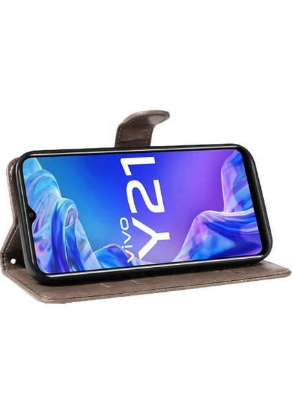 Vivo Y21/Y21S/Y33S El Kayışı ve Kart ile Kabartmalı Kelebek Için Kılıf (Yurt Dışından) indirimleri