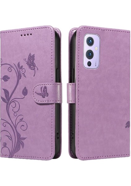 Oneplus 9 Için Kılıf El Kayışı ile Yüksek Kaliteli Deri Cüzdan Telefon Kılıfı (Yurt Dışından)