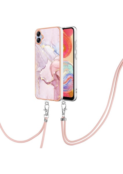 Samsung Galaxy A04E Mermer Anti-Scratch Yumuşak Crossbody Kordon Için Kılıf (Yurt Dışından)