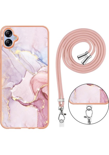 Samsung Galaxy A04E Mermer Anti-Scratch Yumuşak Crossbody Kordon Için Kılıf (Yurt Dışından) indirimleri