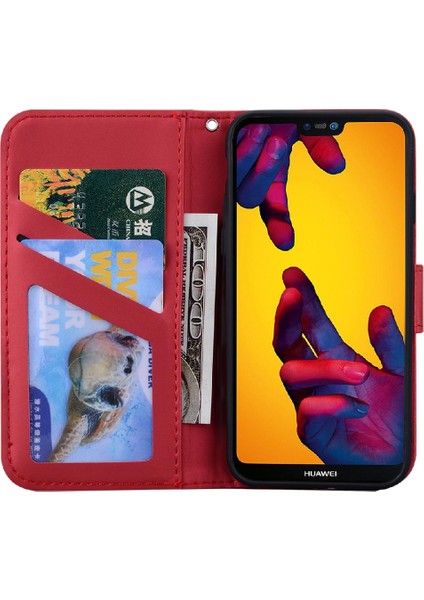 Huawei P20 Lite Için Flip Case Kapak Cüzdan Deri Kılıf Basit (Yurt Dışından) indirimleri