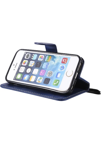 Iphone 5s Iş Cüzdan Telefon Kılıfı Için Flip Case Klasik Düz Renk (Yurt Dışından)