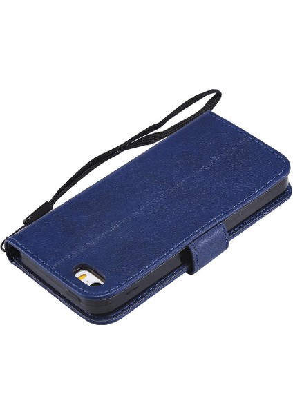 Iphone 5s Iş Cüzdan Telefon Kılıfı Için Flip Case Klasik Düz Renk (Yurt Dışından)