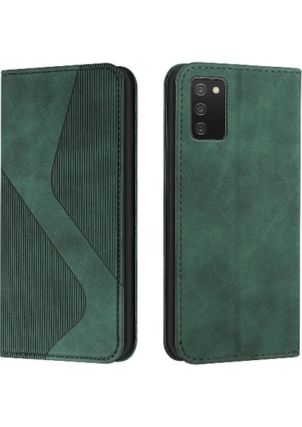 Samsung Galaxy A03S Manyetik Pu Deri Folio Kapak Cüzdan Kart (Yurt Dışından)