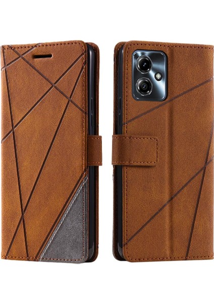 Motorola Moto G14 4g Darbeye Pu Deri Cüzdan Flip Folio Kart (Yurt Dışından)