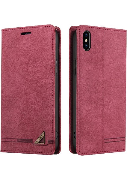 IPhone Xs Max Premium Deri Kickstand Iki Kart Yuvaları Premium Kılıf (Yurt Dışından)