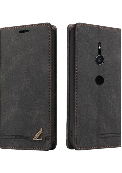 Sony Xperia Xz2 Premium Deri Kickstand Iki Kart Yuvaları Için Kılıf (Yurt Dışından)