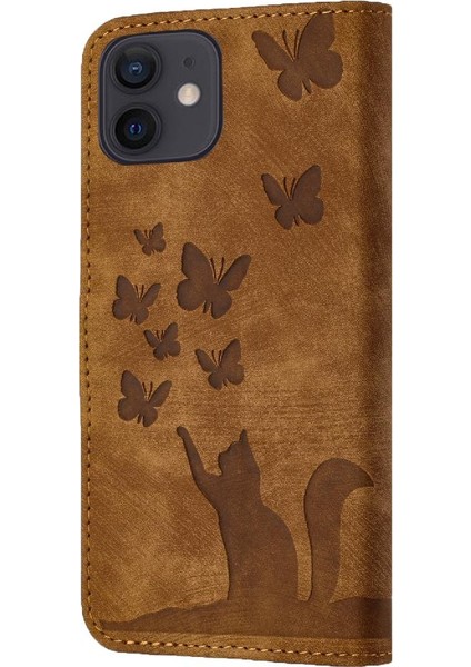 IPhone 12 Için Kılıf Mini Kart Cep Cüzdan Kılıf Flip Folio Tutucu Kapak (Yurt Dışından)