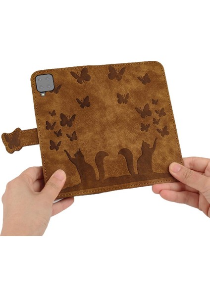 Samsung Galaxy Case 5g Için Kılıf Cüzdan Kılıf Flip Folio Kabartmalı Kelebek (Yurt Dışından)