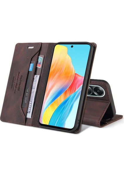 Oppo A58 4g Iki Kart Yuvaları Premium Deri Premium Deri Için Kılıf (Yurt Dışından) indirimleri