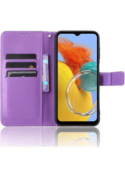 Samsung Galaxy M14 5g Için Kılıf Kart Tutucu Kapak Manyetik Cüzdan Kickstand (Yurt Dışından)