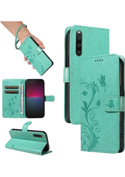 Sony Xperia 10 Iv Için Kılıf El Kayışı ile Kabartmalı Kelebek Yüksek ve (Yurt Dışından) indirimleri
