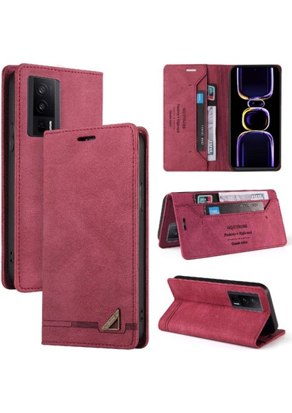 Xiaomi Redmi Için Kılıf K60/K60 Pro Premium Deri Iki Kart Yuvaları Premium (Yurt Dışından)