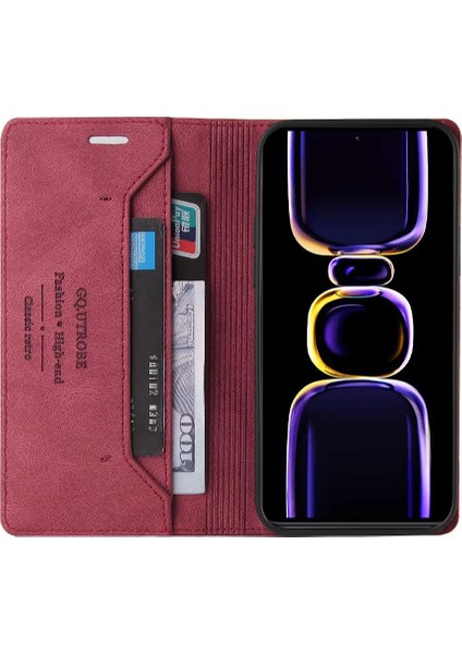 Xiaomi Redmi Için Kılıf K60/K60 Pro Premium Deri Iki Kart Yuvaları Premium (Yurt Dışından) modelleri
