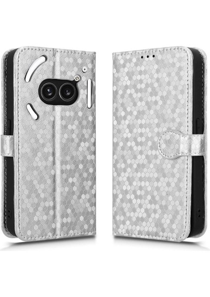 Nothing Kılıf Telefon 2A Geometrik Desen Deri Cüzdan Kapak Manyetik (Yurt Dışından)