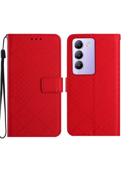Vivo Y200E 5G/Y100 5g Için Flip Case El Kayışı ile Kart Yuvası Standı Cüzdan (Yurt Dışından)