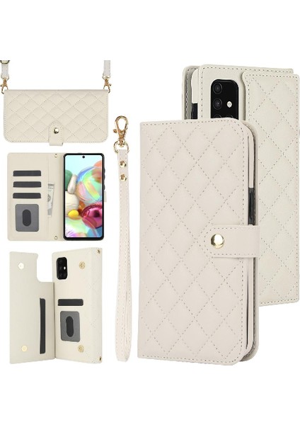 Samsung Galaxy A52 4g/5g Deri Cüzdan Kılıf ile Crossbody Tarzı (Yurt Dışından)