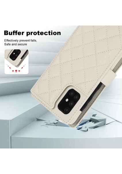 Samsung Galaxy A52 4g/5g Deri Cüzdan Kılıf ile Crossbody Tarzı (Yurt Dışından)