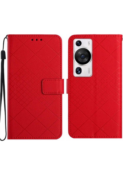 Huawei Için Flip Case P60/P60 Pro Cüzdan Pu Deri Kart Yuvası Standı Elmas (Yurt Dışından)