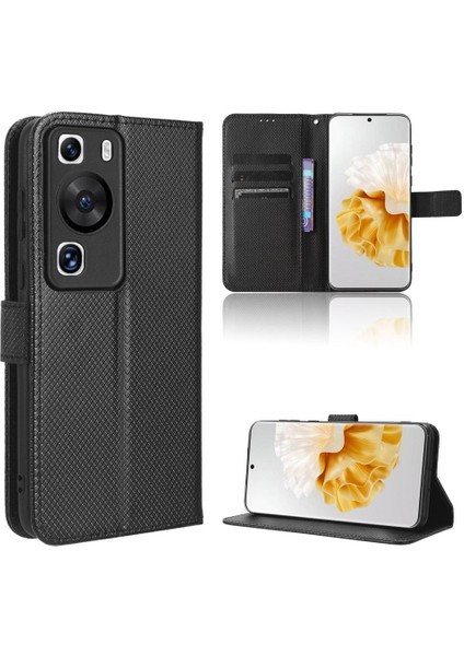 Huawei Için Kılıf P60/P60 Pro Kapak Kickstand Manyetik Cüzdan Kart Tutucu (Yurt Dışından)