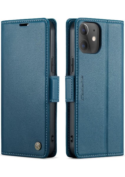 IPhone 12 Mini Cüzdan Kılıf Anti Dolandırıcılık Kart Yuvası Darbeye Dayanıklı (Yurt Dışından)