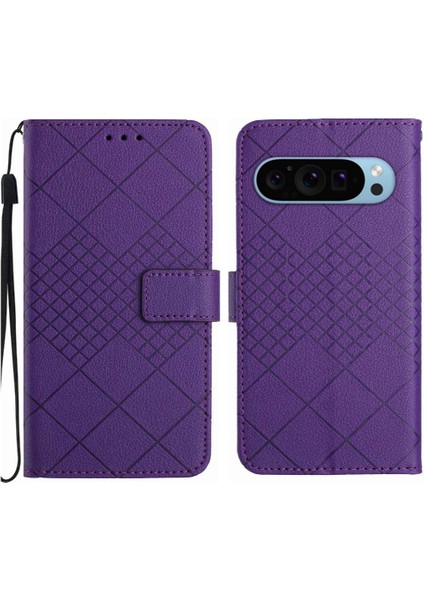 El ile Google Piksel 9 Cüzdan Pu Deri Manyetik Kapak Için Flip Case (Yurt Dışından)