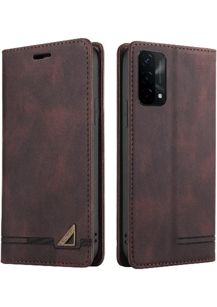 Oppo Için Kılıf A74 5G/A54 5g Iki Kart Yuvaları Kickstand Premium Deri (Yurt Dışından)