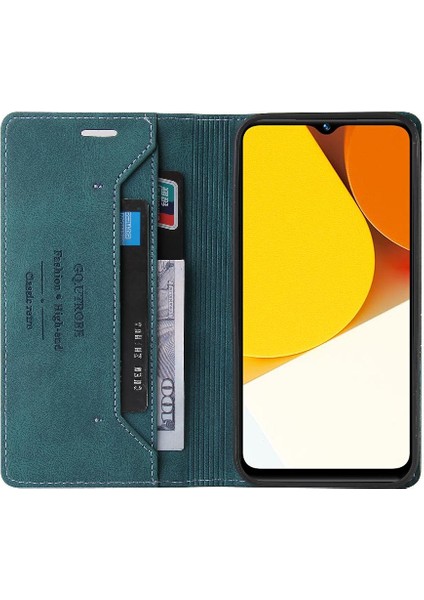 Vivo Y22S Premium Deri Iki Kart Yuvası Kickstand Premium Için Kılıf (Yurt Dışından) indirimleri