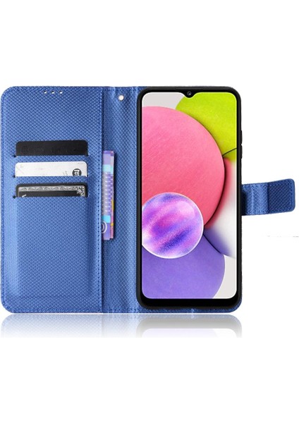 Samsung Galaxy A03S Kickstand Manyetik Cüzdan Kapak Kart Tutucu (Yurt Dışından)