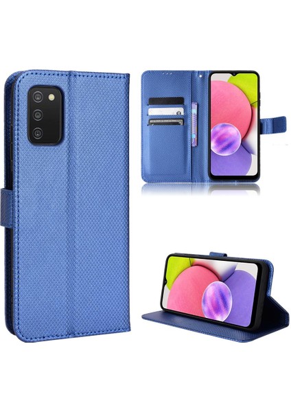 Samsung Galaxy A03S Kickstand Manyetik Cüzdan Kapak Kart Tutucu (Yurt Dışından)